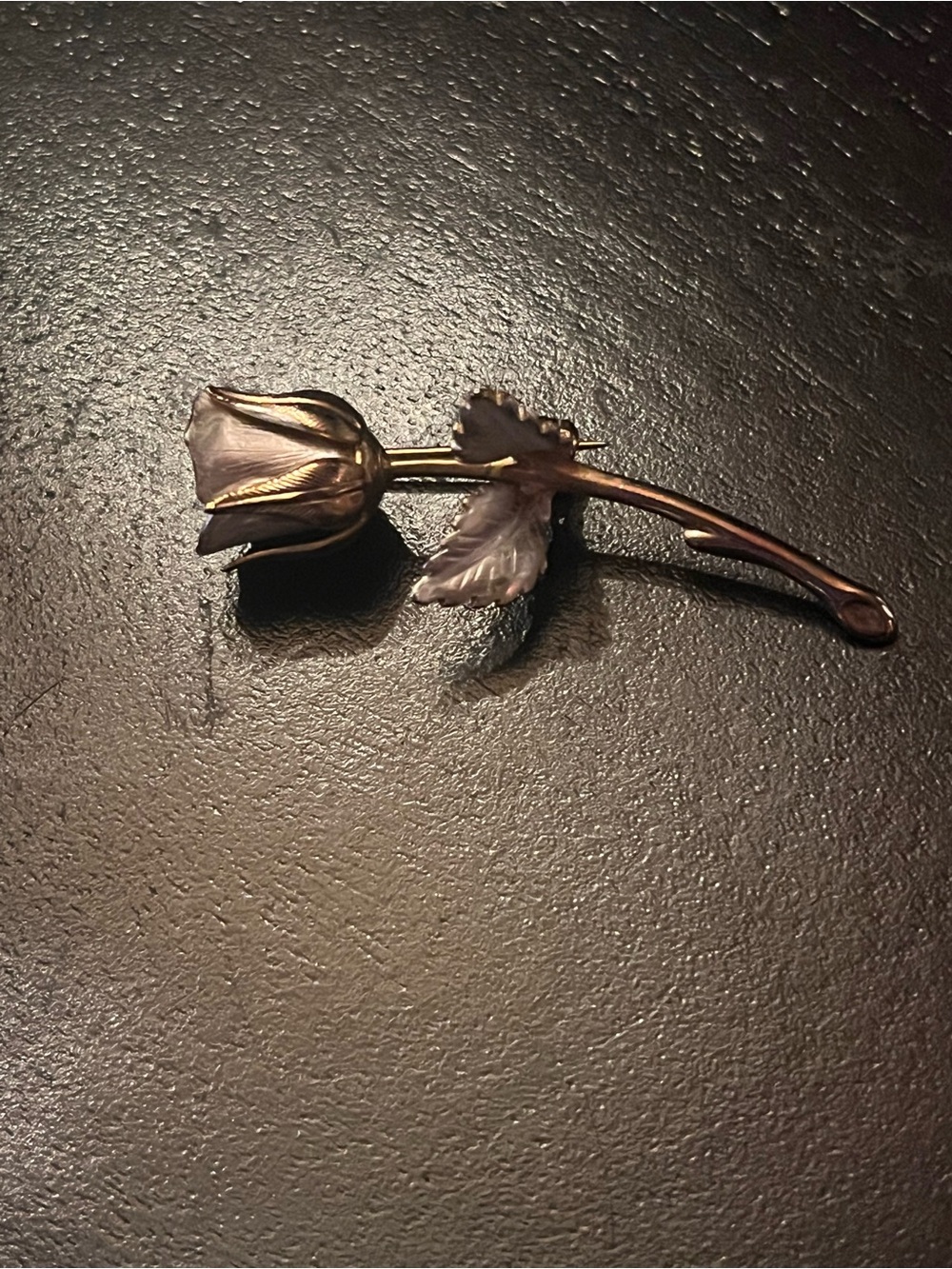 Vintage Gold and Silver Tone Rose Brooch Two tone